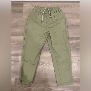 Green sweatpants from veiled collection